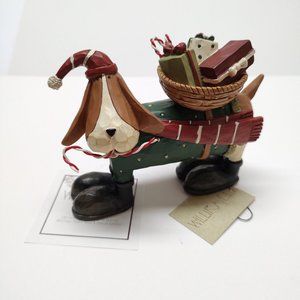 Williraye Studio - Christmas - Candy Cane Dog with Basket